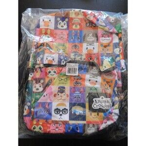 Bioworld Animal Crossing Nintendo Switch Game Character Grid Backpack NWT